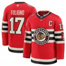 Men's Chicago Blackhawks #17 Nick Foligno Red 2024-25 Winter Classic Stitched Jersey