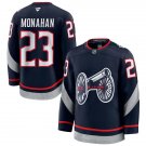 Mens Columbus Blue Jackets #23 Sean Monahan Navy Stadium Series Premium Player Jersey