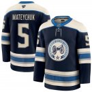 Mens Columbus Blue Jackets #5 Denton Mateychuk Fanatics Navy Alternate Premium Jersey
