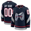 Mens Youth Columbus Blue Jackets Custom Navy Stadium Series Premium Player Jersey