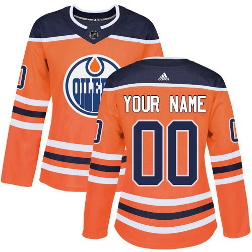 Adidas Edmonton Oilers Customized Authentic Orange Home NHL Jersey