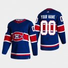 Men's Montreal Canadiens Custom adidas Retro Authentic Special Edition Blue Jersey