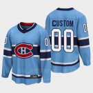 Men's Youth Montreal Canadiens Custom Blue Retro Primegreen Jersey