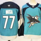 Men's San Jose Sharks #77 Michael Misa Teal 2025 Alternate Stitched Hockey Jersey