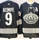 Men's Los Angeles Kings #9 Adrian Kempe Black With A Patch Alternate Stitched Jersey