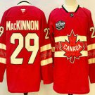 Men's Canada #29 Nathan MacKinnon Red 2025 4 Nations Face-Off Premium Jersey