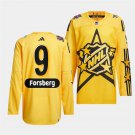 Mens Nashville Predators #9 Filip Forsberg Yellow 2024 NHL All-Star Game Jersey