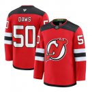 Mens New Jersey Devils #50 Nico Daws Fanatics Home Red Premium Jersey