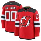 Men's New Jersey Devils Custom Stitched Fanatics Home Red Jersey