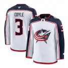 Mens Columbus Blue Jackets #3 Charlie Coyle Fanatics White Away Premium Jersey