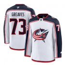 Mens Columbus Blue Jackets #73 Jet Greaves Fanatics White Away Premium Jersey