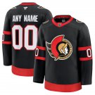 Mens Ottawa Senators Custom Stitched Fanatics Home Black Premium Jersey
