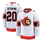Men's Ottawa Senators #20 Fabian Zetterlund Fanatics White Away Premium Jerseys