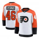 Mens Philadelphia Flyers #46 Trevor Zegras Fanatics White Away Player Jersey
