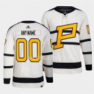 Pittsburgh Penguins Custom Adidas Cream Winter Classic Primegreen Jersey