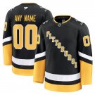 Pittsburgh Penguins Custom Fanatics Black Alternate Throwback Jersey