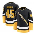 Mens Pittsburgh Penguins #45 Harrison Brunicke Fanatics Black Alternate Throwback Jersey