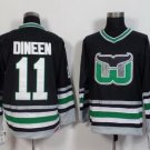Men's Hartford Whalers #11 Kevin Dineen 1995-96 Black CCM Vintage Throwback Jersey
