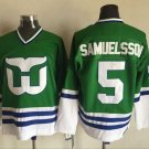 Whalers #5 Ulf Samuelsson Green CCM Throwback Stitched NHL Jersey