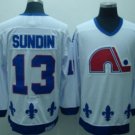 Quebec Nordiques #13 Mats Sundin White Throwback CCM Jersey