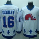 Men's Quebec Nordiques #16 Michel Goulet 1991-92 White CCM Vintage Throwback Jersey