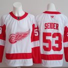 Men's Detroit Red Wings #53 Moritz Seider White Authentic Jersey
