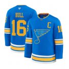 Mens St. Louis Blues Retired Player #16 Brett Hull Fanatics 2025 Home Blue Player Premium Jersey