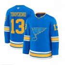 Mens St. Louis Blues #13 Alexey Toropchenko Fanatics 2025 Home Blue Player Premium Jersey