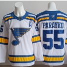 Mens St. Louis Blues #55 Colton Parayko Fanatics 2025 White Away Player Premium Jersey