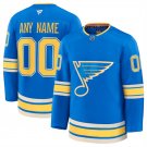 St. Louis Blues Custom Fanatics 2025 Home Blue Player Premium Jersey