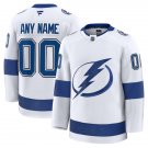 Men's Tampa Bay Lightning Custom Fanatics White Away Jersey