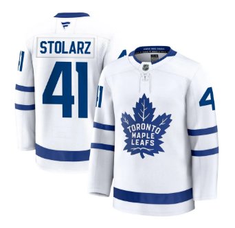 Men's Toronto Maple Leafs #41 Anthony Stolarz Fanatics Away White Player Jersey