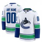 Men's Youth Vancouver Canucks Custom Fanatics Away White Authentic Player Jersey