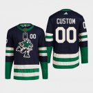 Men's Youth Vancouver Canucks Custom Navy Reverse Retro Primegreen Jersey