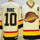 Men's Vancouver Canucks #10 Pavel Bure White Throwback CCM Jersey