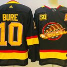 Men's Vancouver Canucks #10 Pavel Bure Black 50th Season Adidas Stitched NHL Jersey