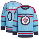 Men's Winnipeg Jets Custom Fanatics Light Blue Anniversary Premier Jersey