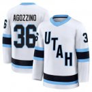 Mens Utah Mammoth #36 Andrew Agozzino Fanatics 2025 White Player Jersey