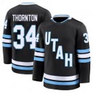 Men's Utah Hockey #34 Anson Thornton Navy Black 2024-25 Stitched Jersey
