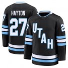 Men's Utah Mammoth #27 Barrett Hayton Navy Black 2024-25 Stitched Jersey