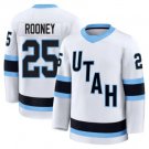 Men's Utah Mammoth 25 Kevin Rooney White 2025 Stitched Jersey
