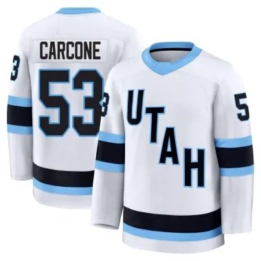 Men's Utah Mammoth #53 Michael Carcone White 2025 Stitched Jersey