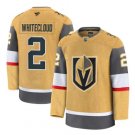 Mens Vegas Golden Knights #2 Zach Whitecloud Stitched Fanatics Gold Home Player Jersey