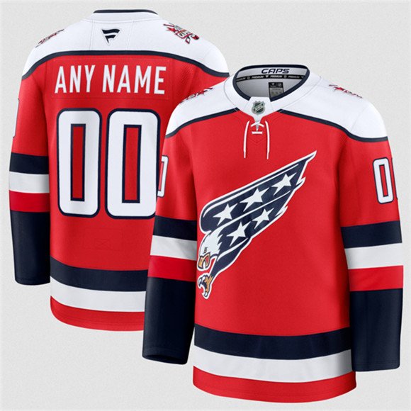 Men's Washington Capitals Active Player Custom Red 2025-26 Alternate Stitched Jersey