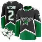 Men's Dallas Stars Retired Player #2 Derian Hatcher 99 Cup Champs Throwback Jersey Black