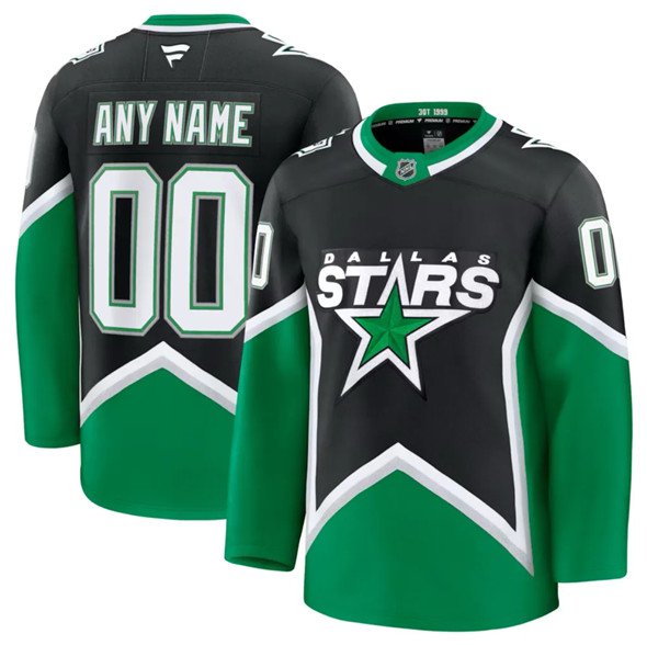 Men's DAL Active Player Custom Black 2025-26 Alternate Stitched Player Jersey