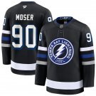 Mens Tampa Bay Lightning #90 J.J. Moser Fanatics Black Alternate Premium Jersey