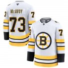 Men's Boston Bruins #73 Charlie McAvoy Fanatics 2025 Away White Premium Jersey