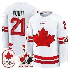 Brayden Point Jersey #21 Canada Olympic Premium Hockey 2026 Stitched White