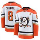 Teemu Selnne Jersey #8 Anaheim Ducks 2025 Premium Stitched Away White